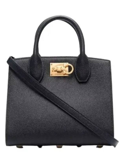 Gancini Studio Box Tote Bag Black Bonbon - SALVATORE FERRAGAMO - BALAAN 2