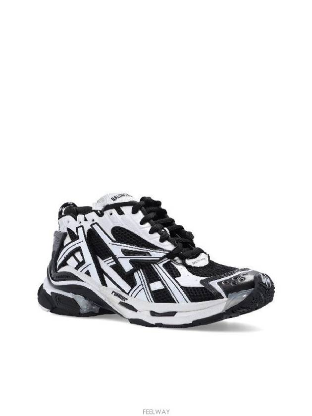 Men's Runner Sneakers White Black - BALENCIAGA - BALAAN 3