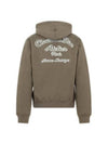 Atelier Logo Cotton Fleece Hoodie Khaki - DIOR - BALAAN 3