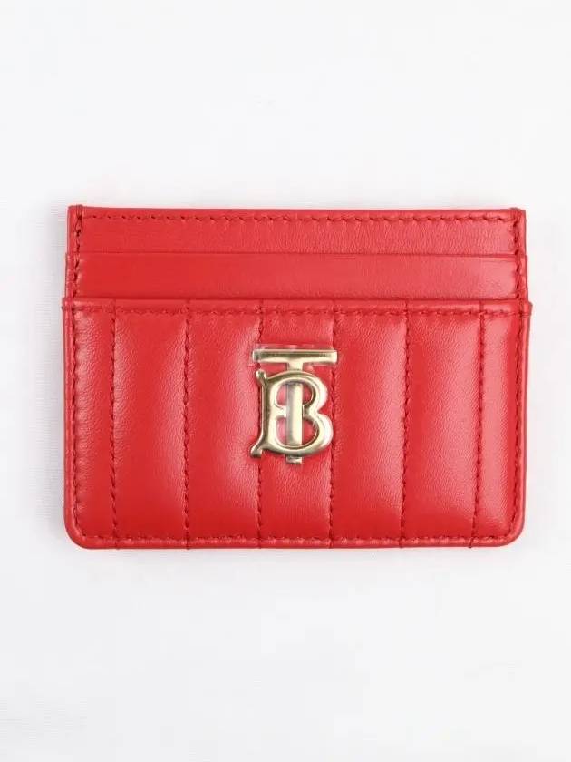 Lola Quilted Leather Card Wallet Bright Red - BURBERRY - BALAAN 2