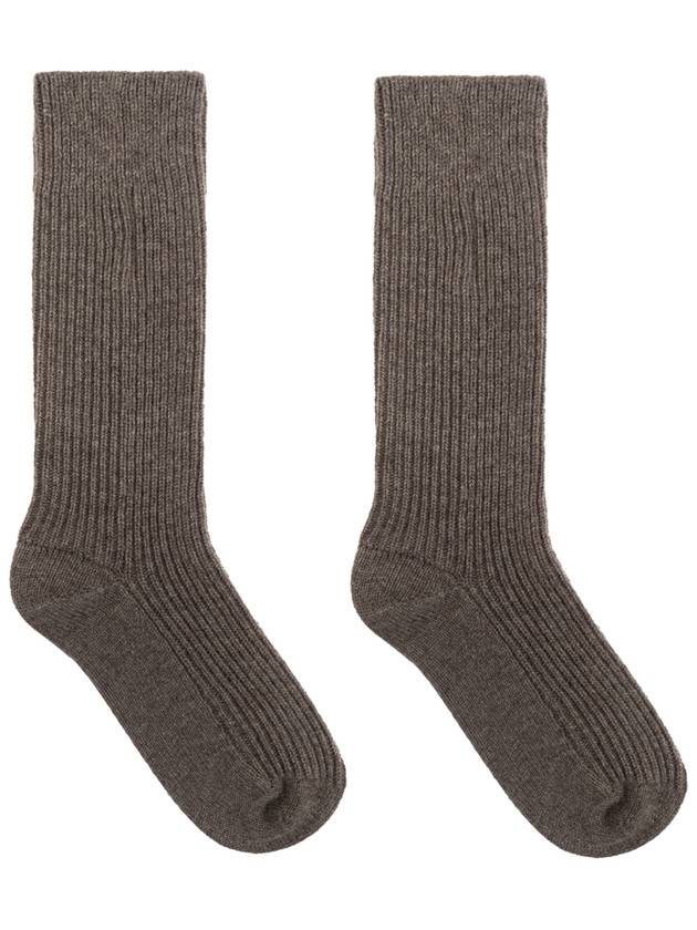 Lisa Yang Cashmere Socks Zera, Women's, Brown - LISA YANG - BALAAN 4