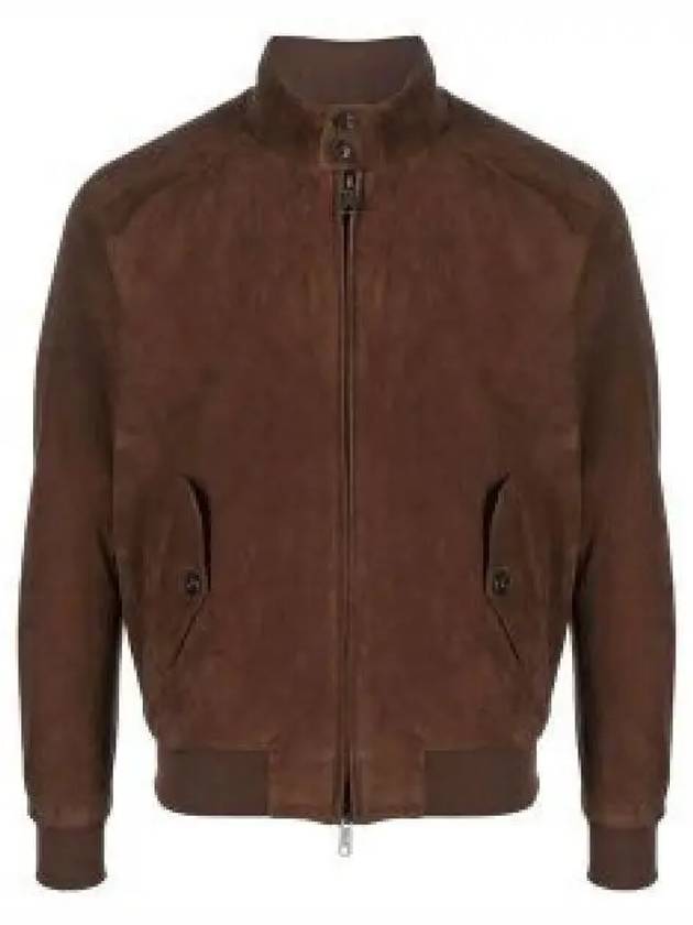 G9 Slim Fit Suede Jacket Brown - BARACUTA - BALAAN 2