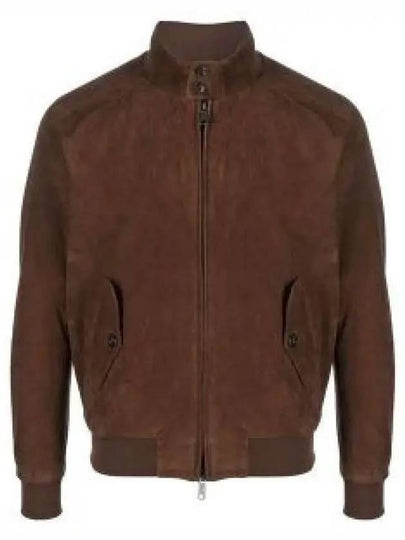 zip-up suede jacket brown - BARACUTA - BALAAN 2