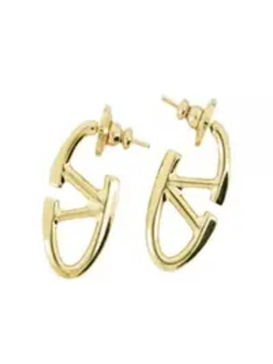 Bold Edition V Logo Metal Earrings Gold - VALENTINO - BALAAN 1