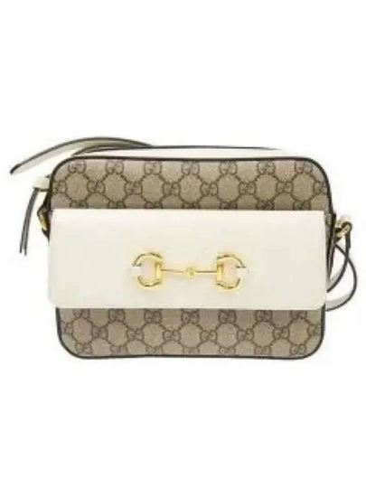 Horsebit 1955 Small Cross Bag Beige White - GUCCI - BALAAN 2