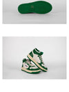 Women's Medalist Leather High Top Sneakers White Green - AUTRY - BALAAN 7