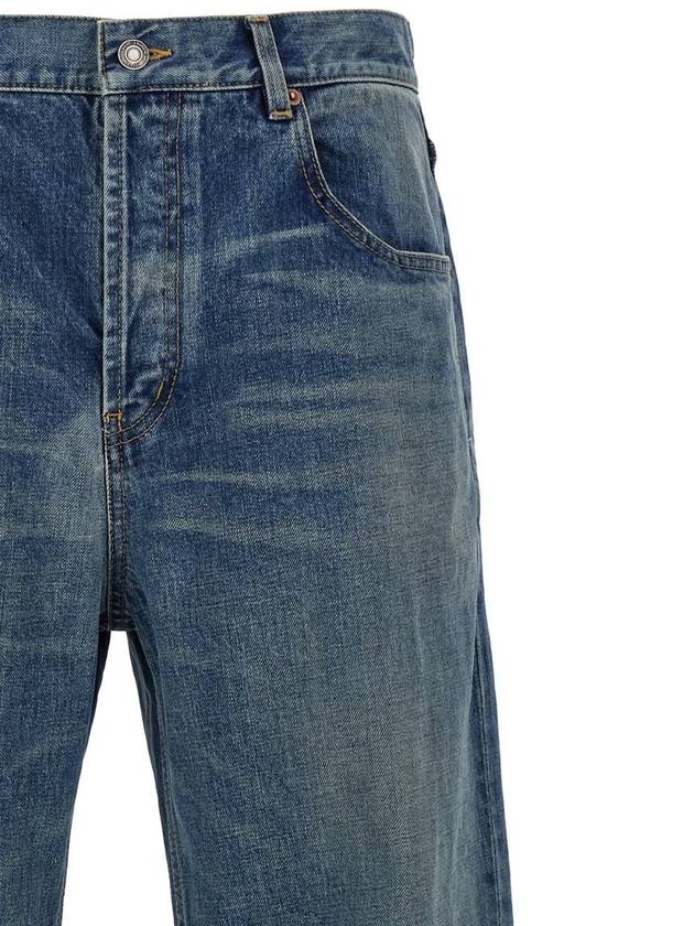 Mid Rise Baggy Jeans Blue - SAINT LAURENT - BALAAN 4