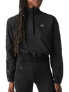 Women's Sports Loose Fit Track Jacket Black - LACOSTE - BALAAN 3