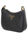 Vitello Penix Small Hobo Shoulder Bag Black - PRADA - BALAAN 3