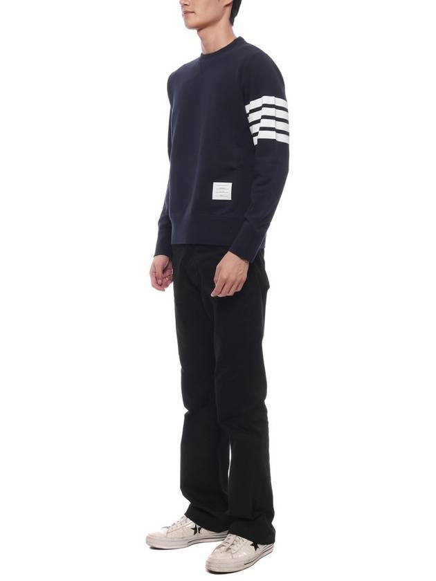 4 Bar Loopback Jersey Sweatshirt Navy - THOM BROWNE - BALAAN 5