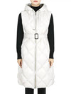 Women s The Cube Tregic Quilted Long Padded Belt Vest White 2429296025600 081 - MAX MARA - BALAAN 1