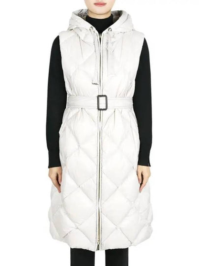 Women s The Cube Tregic Quilted Long Padded Belt Vest Sand 2429296025600 081 - MAX MARA - BALAAN 2