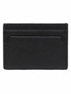 Tar Embossed Leather Card Wallet Black - BALLY - BALAAN.