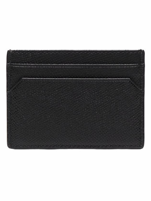 Tar Embossed Leather Card Wallet Black - BALLY - BALAAN.