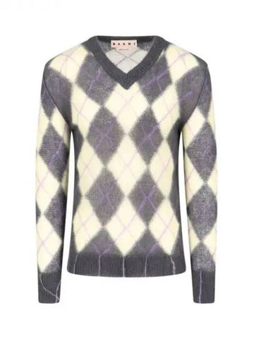 Argyle pattern mohair knit 270104 - MARNI - BALAAN 1