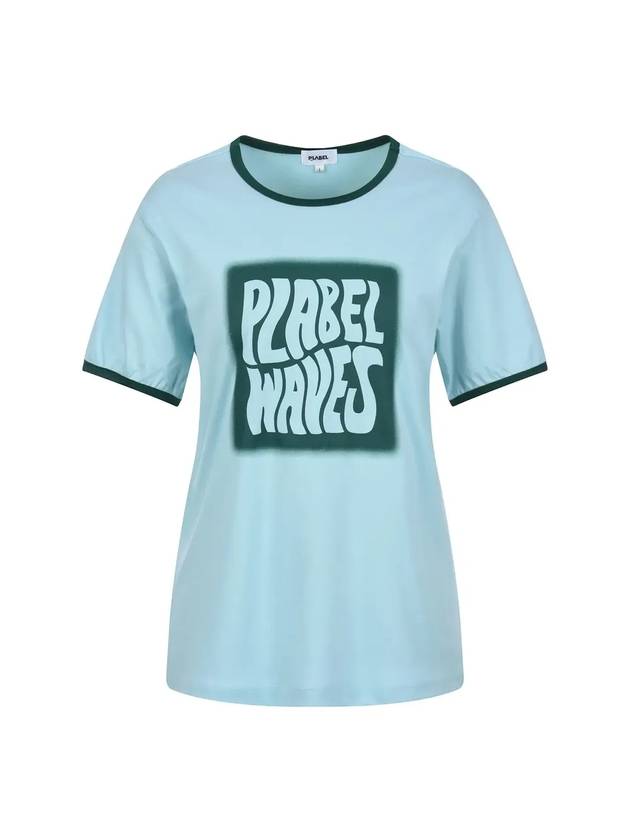 Wave color combination T-shirt MW3ME275SBL - P_LABEL - BALAAN 9