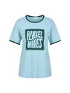 Wave color combination T-shirt MW3ME275SBL - P_LABEL - BALAAN 2