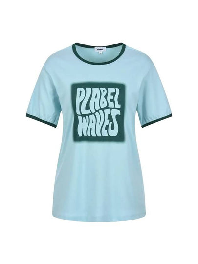 Wave color combination T-shirt MW3ME275SBL - P_LABEL - BALAAN 2