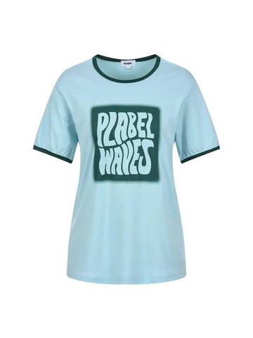 Wave color combination T-shirt MW3ME275SBL - P_LABEL - BALAAN 1