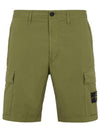 Cargo Bermuda Shorts Olive Green - STONE ISLAND - BALAAN 2