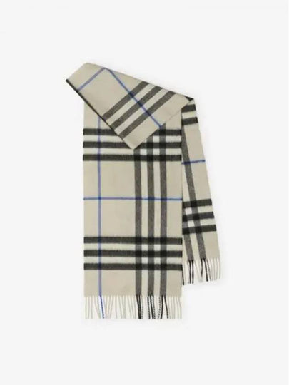 Check Cashmere Scarf Lichen - BURBERRY - BALAAN 2