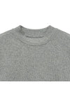 Ribbed Mock Neck Half Short Sleeve T-Shirt Grey - NOIRER - BALAAN 5