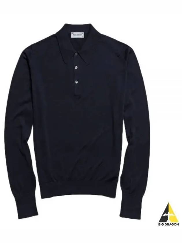 Finchley Navy Polo Knit - JOHN SMEDLEY - BALAAN 1