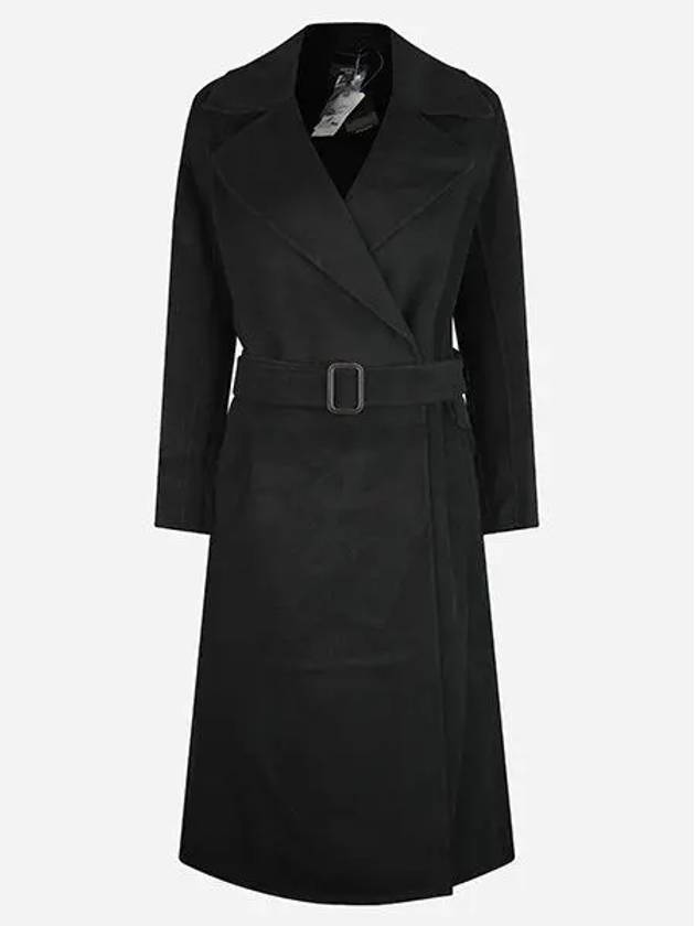 2425016041600 013 Manu Belted Wool Coat Black 1128261 - MAX MARA - BALAAN 1