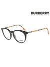 Vintage Check Round Horn-Rim Eyeglasses Black - BURBERRY - BALAAN 3