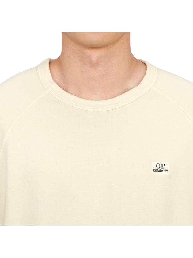 30/1 Sponge Fleece Short Sleeve Sweatshirt Beige - CP COMPANY - BALAAN 6