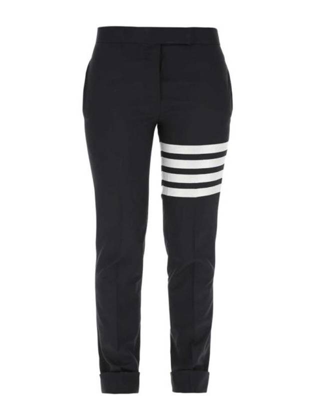 Men's Plain Weave 4 Bar Low Rise Skinny Straight Pants Navy - THOM BROWNE - BALAAN 2