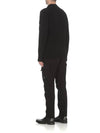 Men's Lens Wappen Lambswool Cardigan Black - CP COMPANY - BALAAN 5