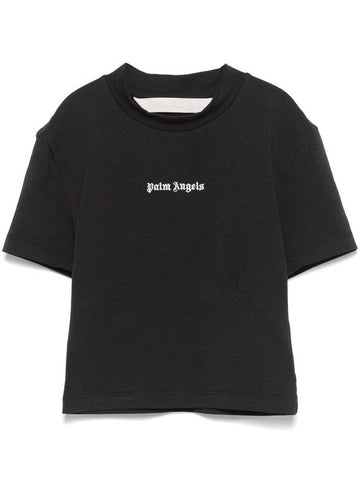 embroidered-logo baby T-shirt - PALM ANGELS - BALAAN 1