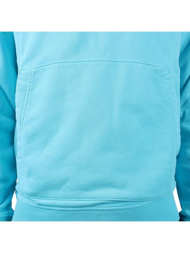 Wappen Patch Classic Fleece Hoodie Light Blue - STONE ISLAND - BALAAN 8