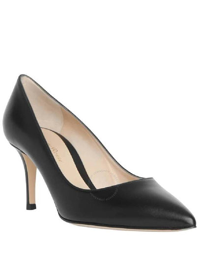 Gianvito Rossi 70MM Vitello Middle Heel Leather Pump, Brand Size 36 (US Size 6) - GIANVITO ROSSI - BALAAN 2