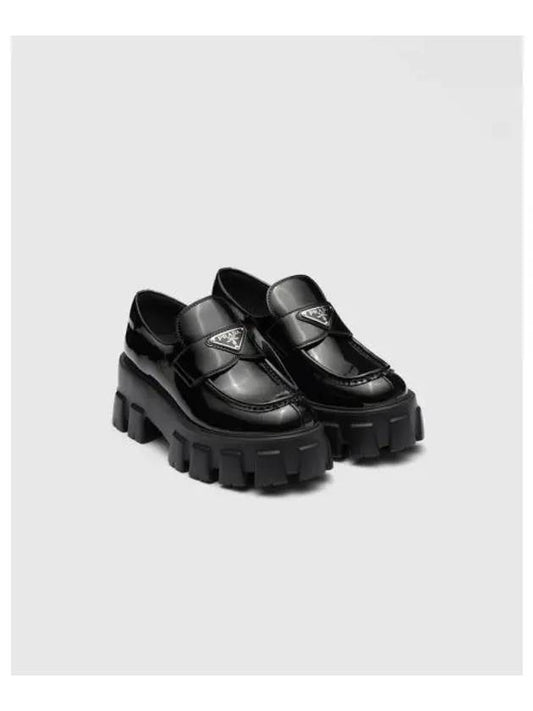 Monolith Patent Leather Loafers Black - PRADA - BALAAN 2