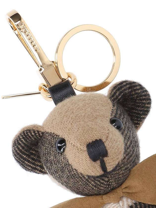 Checked Bear Keychain Beige - BURBERRY - BALAAN 4