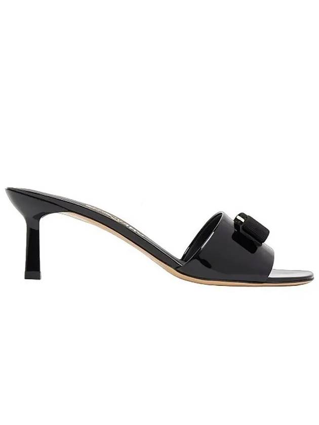 Vara Bow Sandal Heels Black - SALVATORE FERRAGAMO - BALAAN 3