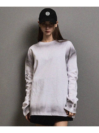 Stain Washed F Logo Long Sleeve T-Shirt White - FFEFF STUDIO - BALAAN 2