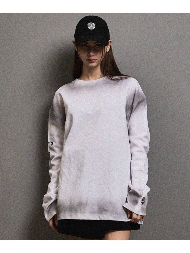 Stain Washed F Logo Long Sleeve T-Shirt White - FFEFF STUDIO - BALAAN 1