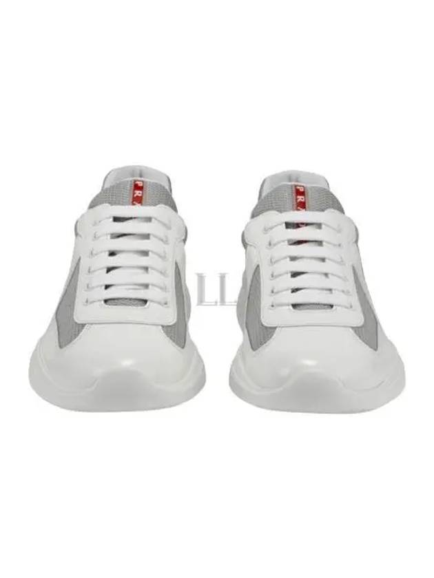 America's Cup Low Top Sneakers Silver White - PRADA - BALAAN 2