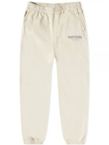 RUNNING HEALTH CLUB SWEATPANT CREAMFADED LILAC SW851 Sweatpants - SPORTY & RICH - BALAAN 1