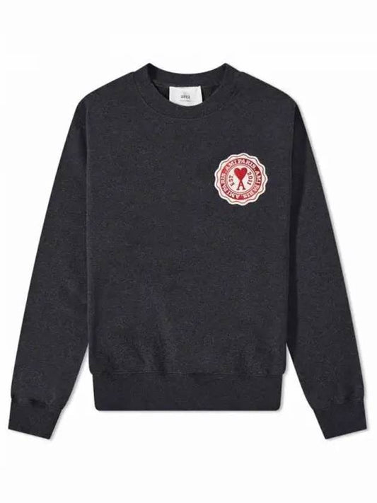 de Coeur Patch Sweatshirt Anthracite - AMI - BALAAN 2