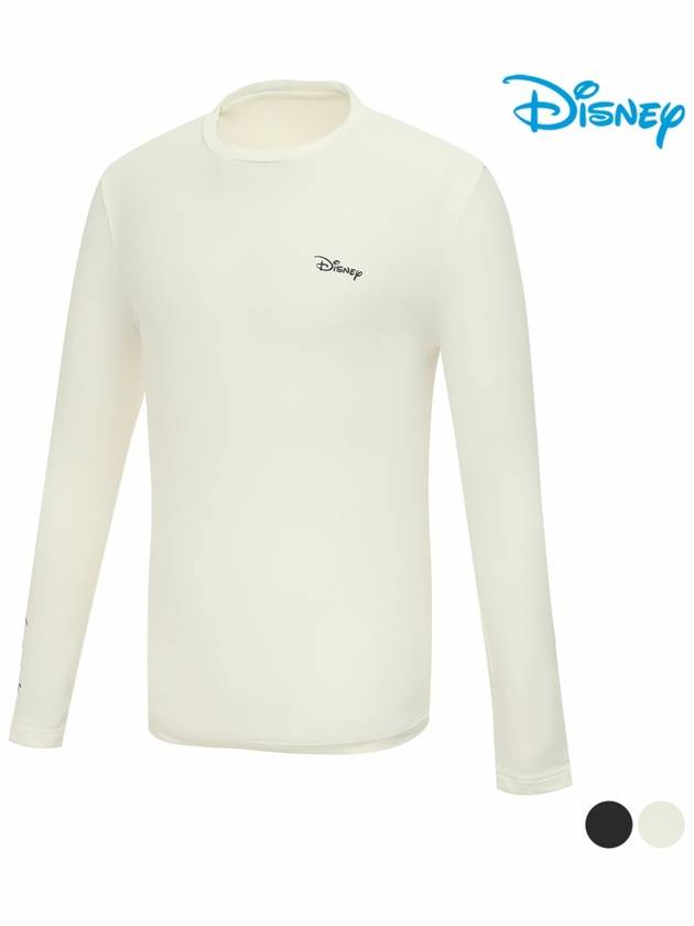 Men s Simple Small Logo Long Sleeve Round T Shirt DL3MTR081 - DISNEY GOLF - BALAAN 2