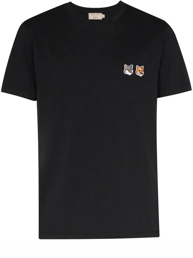 Double Fox Head Patch Classic Short Sleeve T-Shirt Anthracite - MAISON KITSUNE - BALAAN 3