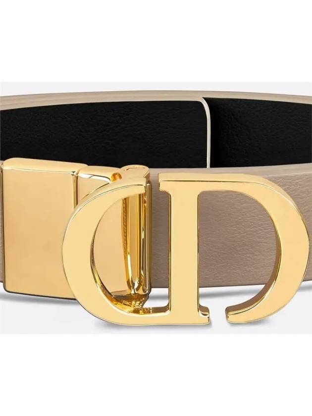 30 Montaigne Reversible Leather Belt Hazelnut Black - DIOR - BALAAN 6