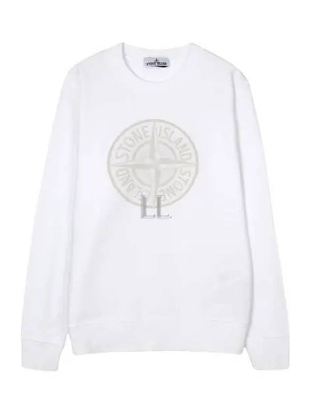 Men's Industrial One Print Sweatshirt White - STONE ISLAND - BALAAN 2