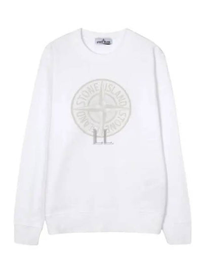 Men's Industrial One Print Sweatshirt White - STONE ISLAND - BALAAN 2