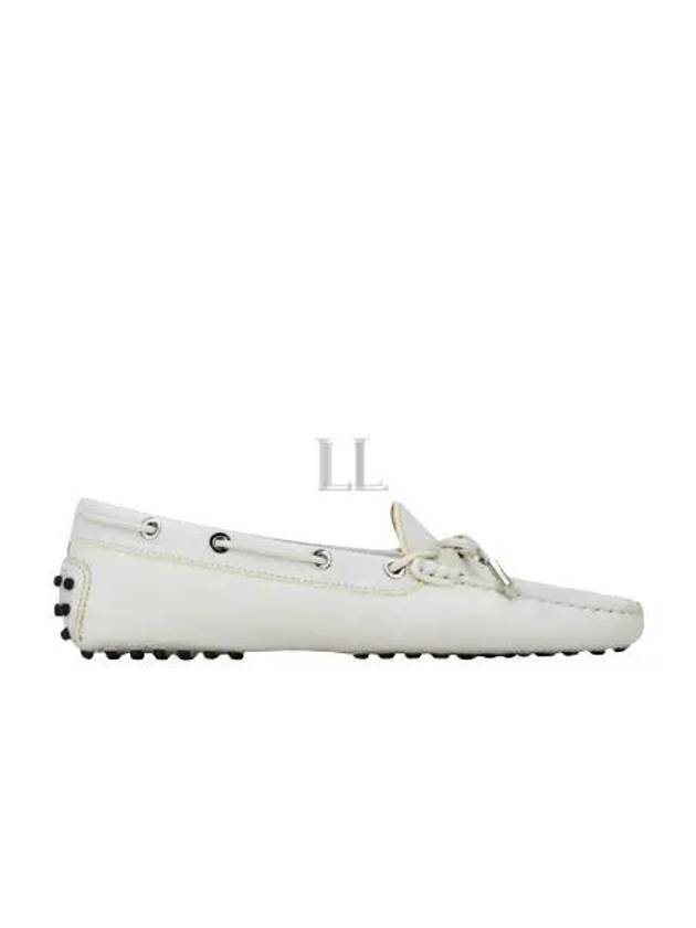 Women's Gommino Leather Driving Shoes White - TOD'S - BALAAN 2