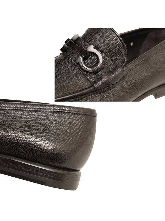 Gancini Bit Leather Moccasin Loafers Black - SALVATORE FERRAGAMO - BALAAN 8